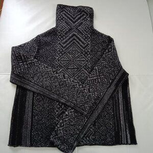 Vintage Lauren Ralph Lauren Black/Silver Aztec Sweater XL
